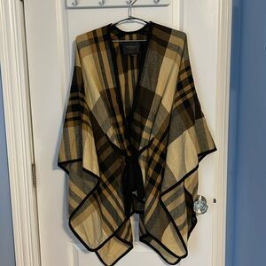 Marc New York plaid cape